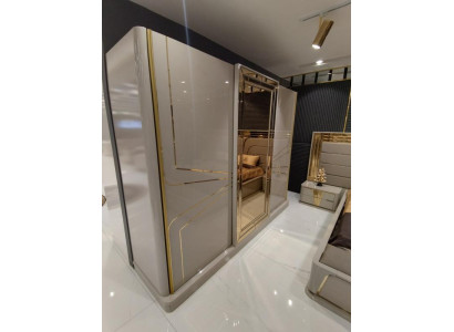 Modern Wardrobe Luxury Wardrobe Wood Cabinets Glass High Gloss Bedroom