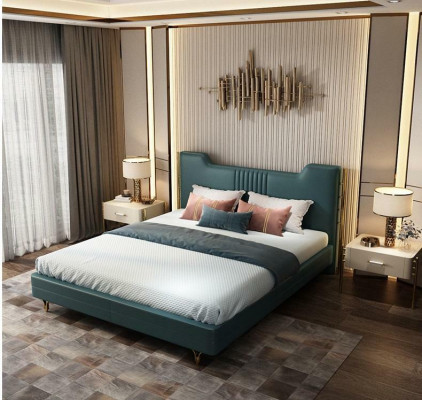 Modern Designer Wood Bed Noble Furniture Double Beds new Bedroom Upholstery
