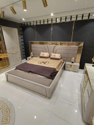 Bedroom Set Luxury Complete's Bed +2x Bedside tables 3-piece. Modern set new