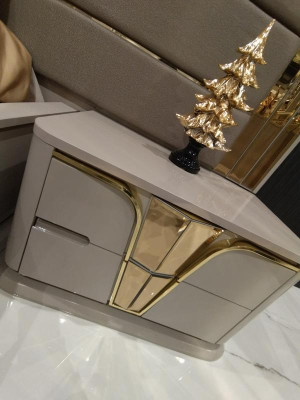 Bedroom Set Luxury Complete's Bed +2x Bedside tables 3-piece. Modern set new