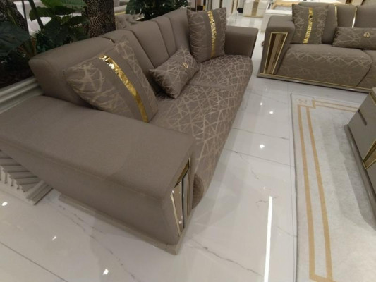 Sofa 3 Seater Textile Wood Modern Sofa Upholstery Couch Sofas Design Luxury new Sofa