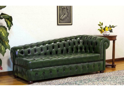 Chaise Longues Chesterfield Sofa Green Couch Lounger Ottoman Recamiere Leather Chiase