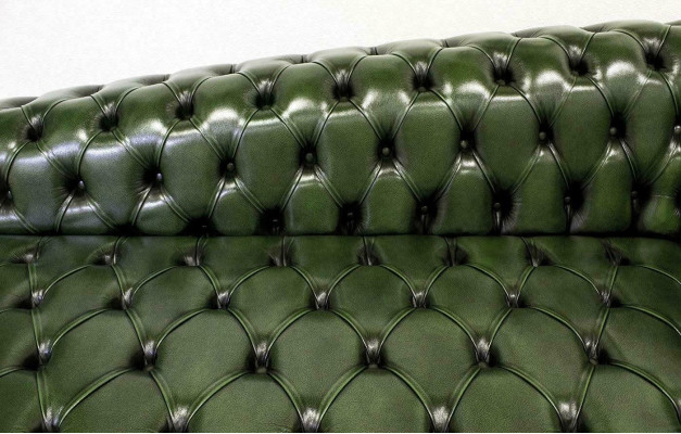 Chaise Longues Chesterfield Sofa Green Couch Lounger Ottoman Recamiere Leather Chiase