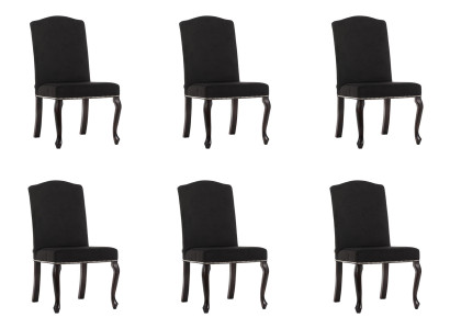 6x Design Upholstery Chair Suite Chairs Textile Seat Complete Set
