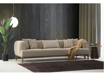 Three Seater Sofa 3 Seater Sofas Beige Fabric Modern Living room Luxury new