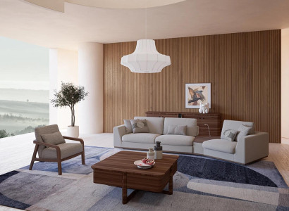 Upholstered furniture Sofa Couch Three Seater Living room Design Armchair Wood Textile