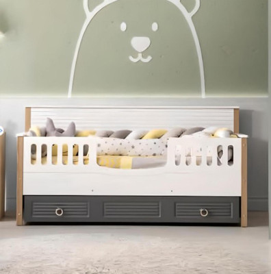 Bed frame Perfect Childrens bed Wood Childrens room Bed frame e Gray