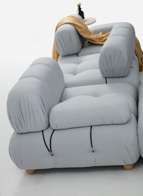 Living room Corner sofa Sofa Fabric Sofas Corner Gray Modern Polyester Design