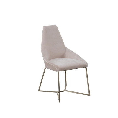 Beige Dining chairs Designer Kitchen chairs x6 Dining room upholstered chairs