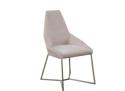 Beige Dining chairs Designer Kitchen chairs x6 Dining room upholstered chairs