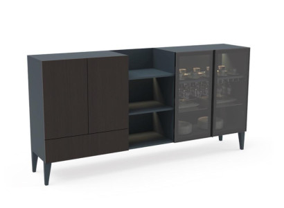 Modern sideboard wooden furniture sideboard chest of drawers brown black new