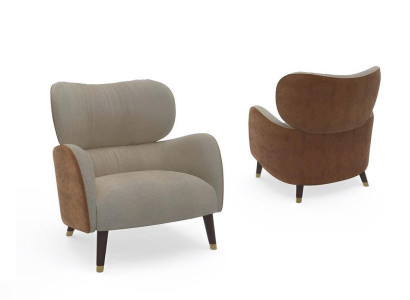 Armchair Gray Living room Furniture Design Modern Luxury Single Seater TV Chair