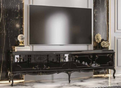 Luxurious TV stand in the living room TV cabinet stand from Wood black colors