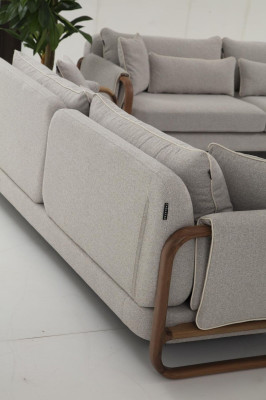 Sofa set 21 Seater Armchair Two-seater Modern Fabric Gray Set Design