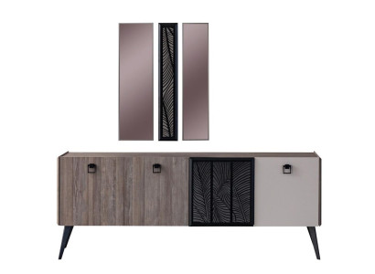Sideboard Sideboard with Mirror Group Wooden Cabinet Wardrobe Dining room