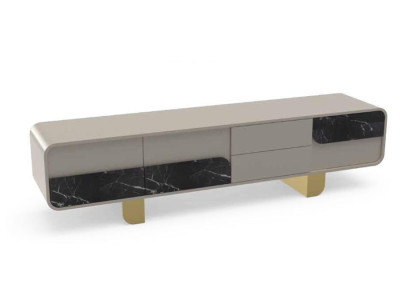 TV Stand TV-cabinet Lowboard Classic Gray Wood Modern Living room new