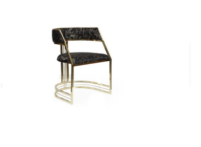 Black Stainless Steel Chair Modern Dining room Furniture Upholstered Chair Chairs