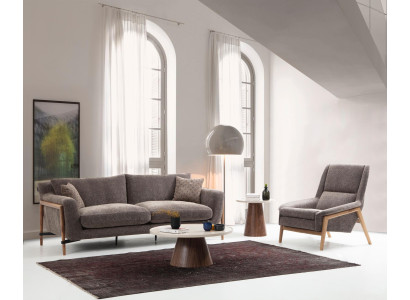 Sofas Sofa set 3 Seater Armchair Three Seater Fabric Living room Grey