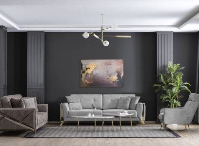 Living room Set 331 Seater 2х Coffee tables Modern Furniture Design Luxury