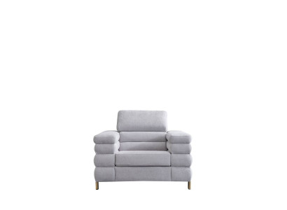 Gray Modern Armchair Upholstery Single Seater Living room Furnishings 1-Seater