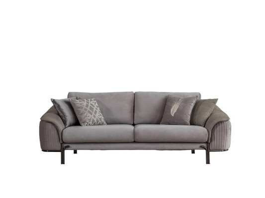 Luxury Gray Furniture Three Seater Sofa Living room Couch Fabric Sofa new upholstered sofa