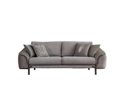 Luxury Gray Furniture Three Seater Sofa Living room Couch Fabric Sofa new upholstered sofa