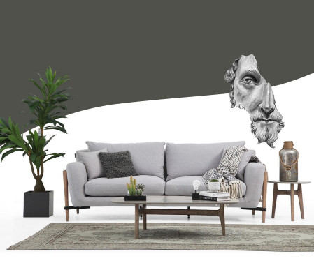 Sofa set 4 Seater Armchair Four Seater Fabric Sofas Modern Design Gray