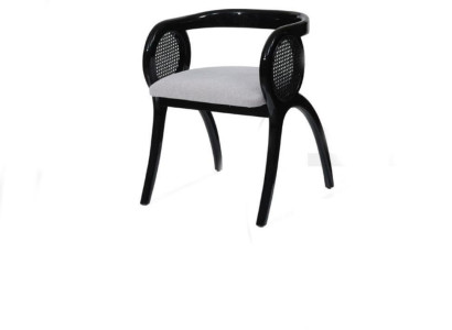 Gray and Black Designer Chair Luxurious Single Seater Dining room Chairs