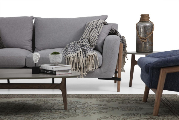 Sofa set 3 Seater Armchair Three Seater Fabric Sofas Modern Design Gray