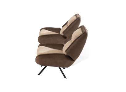 Beige-Brown Living room Armchair Stylish Set of 2 Upholstery Luxury Furniture