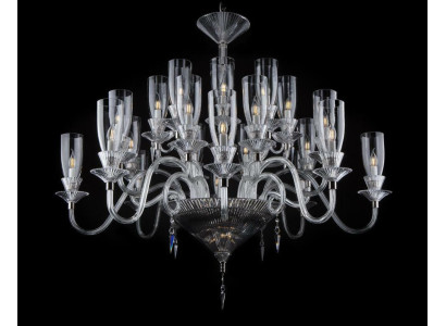 XXL Lamp 26x Chandelier Palace Villa D'Este Lights Crystal Lamp Chandelier