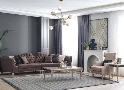 Modern living room set luxury sofa set 5+1 seater coffee table style