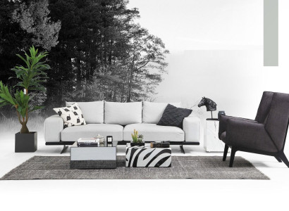 Sofa set Sofa 3 Seater Armchair Three Seater Gray Modern Fabric Seat
