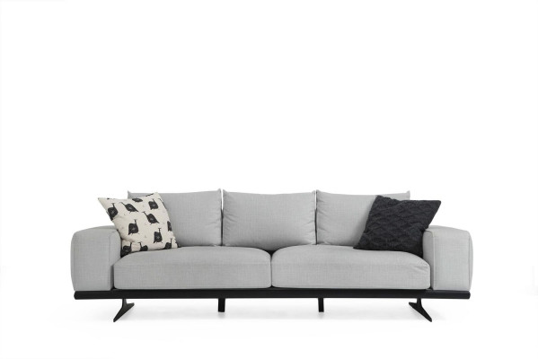 Sofa set Sofa 3 Seater Armchair Three Seater Gray Modern Fabric Seat