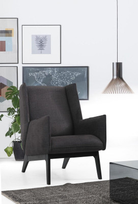 Sofa set Sofa 3 Seater Armchair Three Seater Gray Modern Fabric Seat