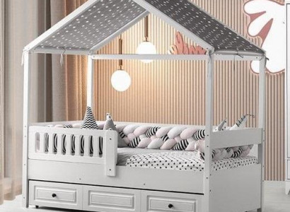 Childrens bed Wooden bed Functional bed Extendable Bed 200 Wood White new