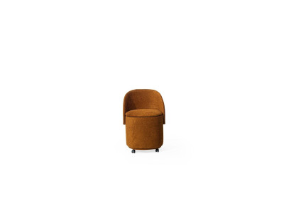 Designer Orange Upholstered Chair Stool -Chair with Storage Space Dining room Furniture