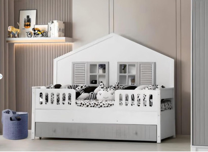 Modern Childrens bed Gray Color Luxurious Design Furniture for the little ones