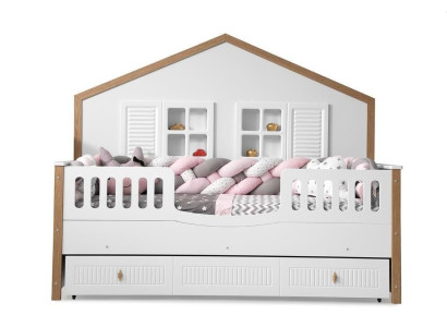 Bed frame Childrens bed Bed Childrens room Children's room furniture White Wood