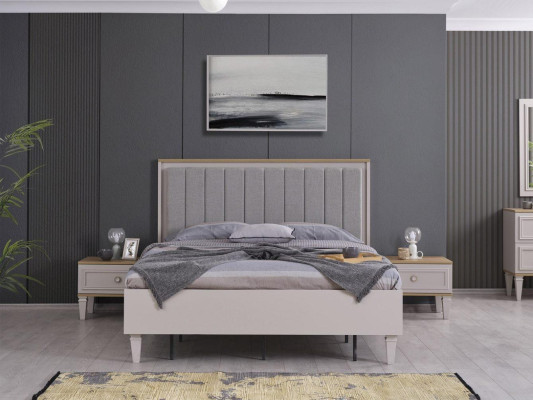 Complete e Bedroom Furniture Modern Beds Wood 6 Pieces Bedroom Grey