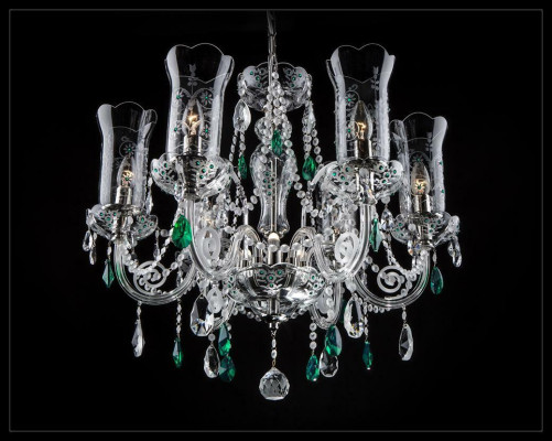 Design Bohemia Chandelier Ceiling Lights Blue Crystal Lamp Lights