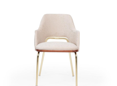 Beige stainless steel chair metal frame dining room single seater luxury chairs new