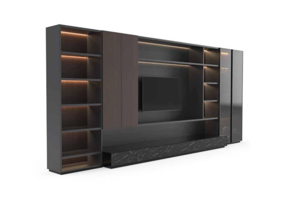 Modern Wall unit Living room Wall unit Modern brown Wood Wardrobe