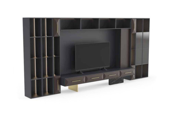 Luxurious Wall unit Living room Furniture Wood TV Stand Modern Design new