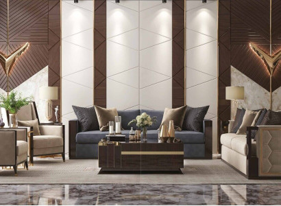 Sofa set 3+3+1+1 2x Sofa 3 Seater + 2x Armchair Modern Set Couches