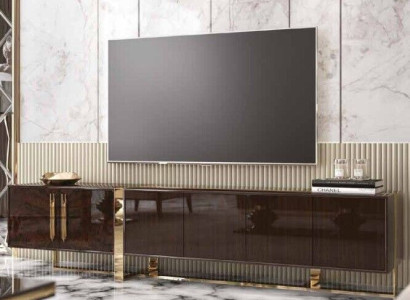 tv stand TV cabinet lowboard brown table wood modern living room sideboard