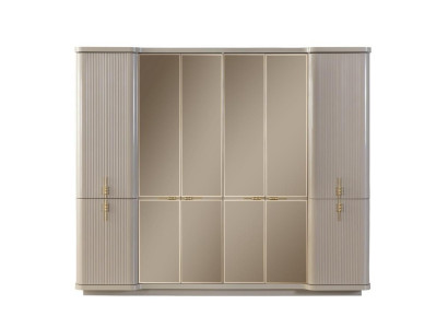 Beige Wardrobe Wardrobe Bedroom Wooden Cabinet Furniture
