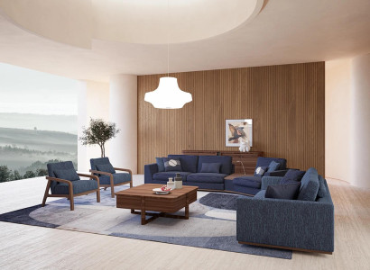 Modern Set Two-seater Three-seater Sofa Couch Luxury Fabric Sofa Design Armchair Furniture