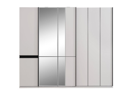 Clothes cupboards Modern Wardrobe Cabinets White Wood Mirror Luxury