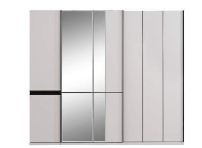 Clothes cupboards Modern Wardrobe Cabinets White Wood Mirror Luxury